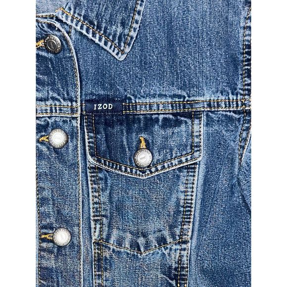 Women’s IZOD, Jean Jacket, SPP, Blue - Picture 8 of 15